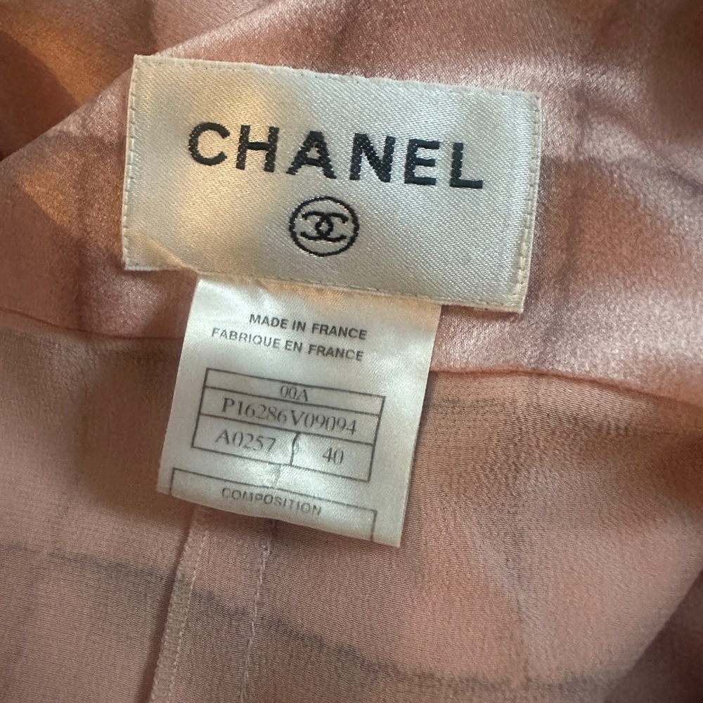 Vintage Chanel Pink Plaid Shirtdress sz 40 - Picture 13 of 14